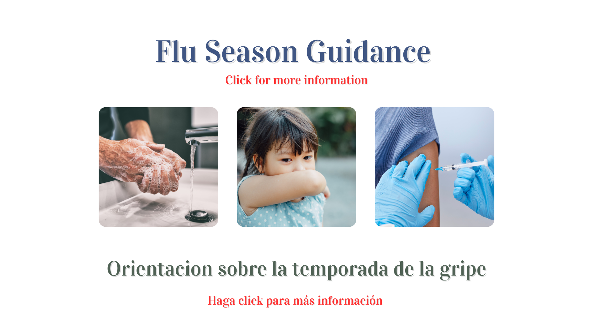 Flu Season Guidance.  Click Here